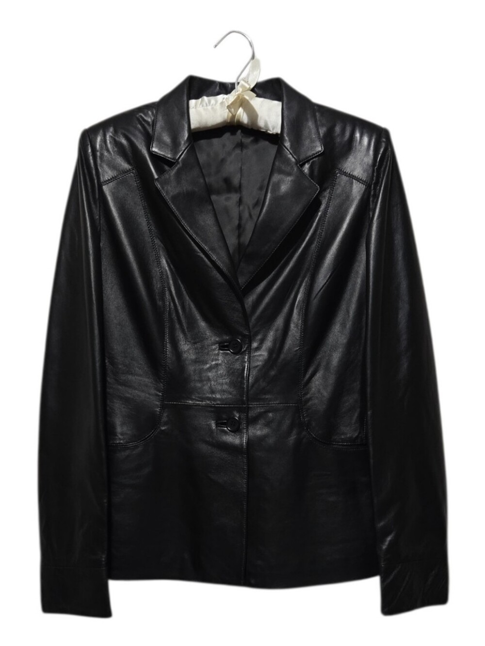 Pristine Vintage BEMPORAD Florence Italian Leather Blazer Jacket 2-Button Small